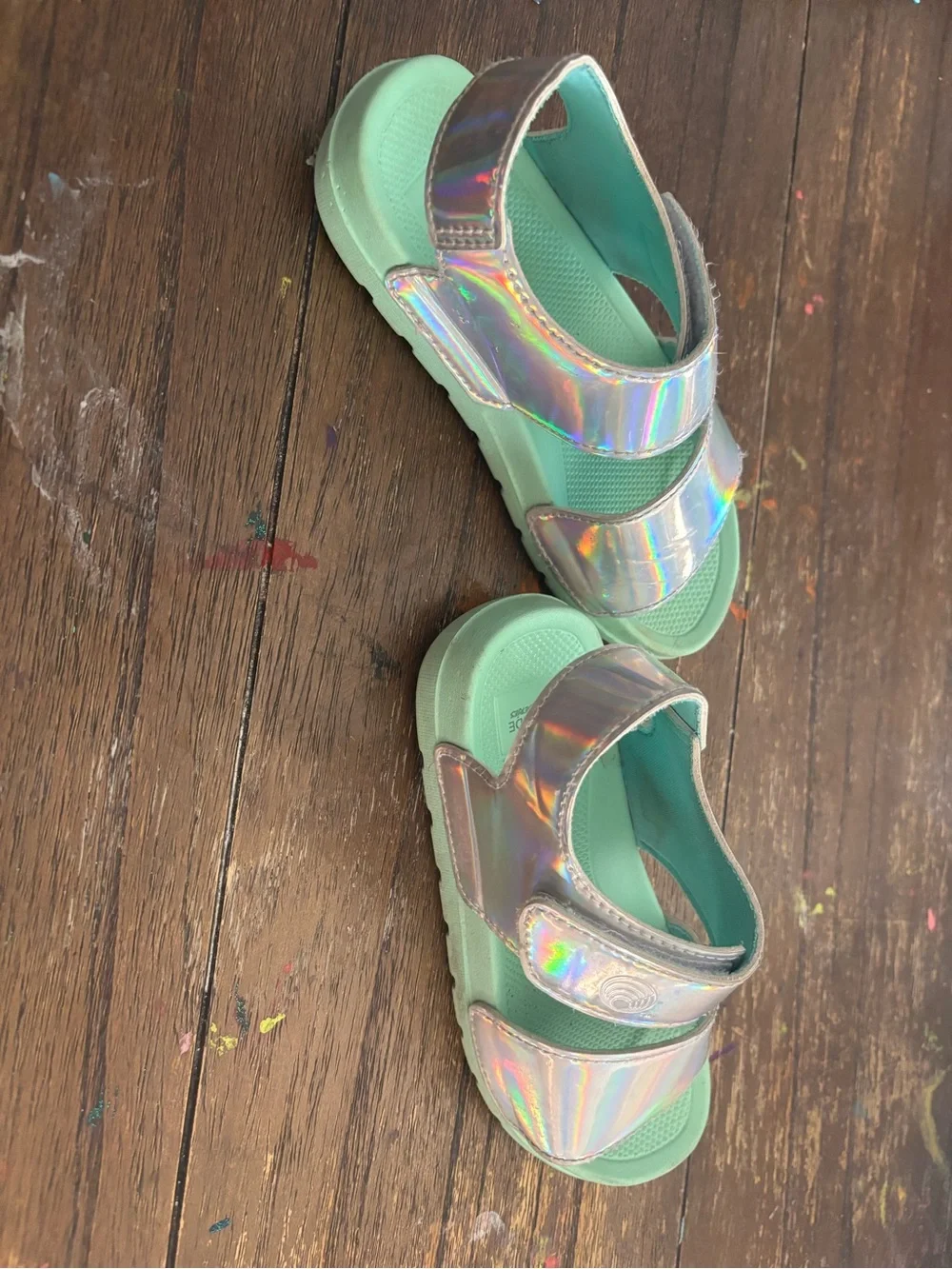 Girls high tide Sandals with Iridescent Straps